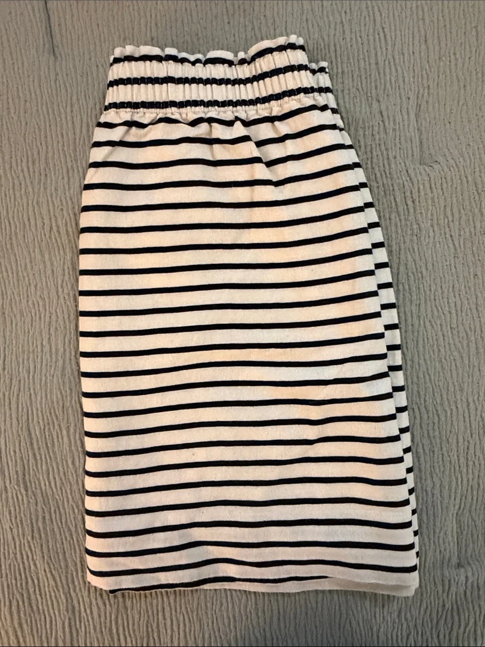 J. Crew Striped Elastic Waist Mini Skirt - Cream & Black